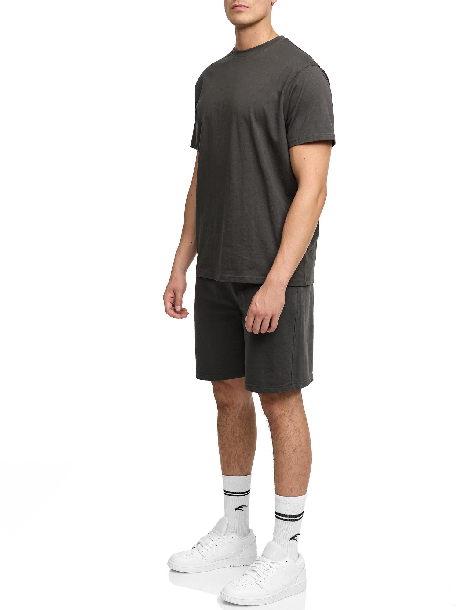 Indicode Herren Comfy Shorts & Shirt Set | Sweatshorts & T-Shirt Bundle aus Baumwollmischung