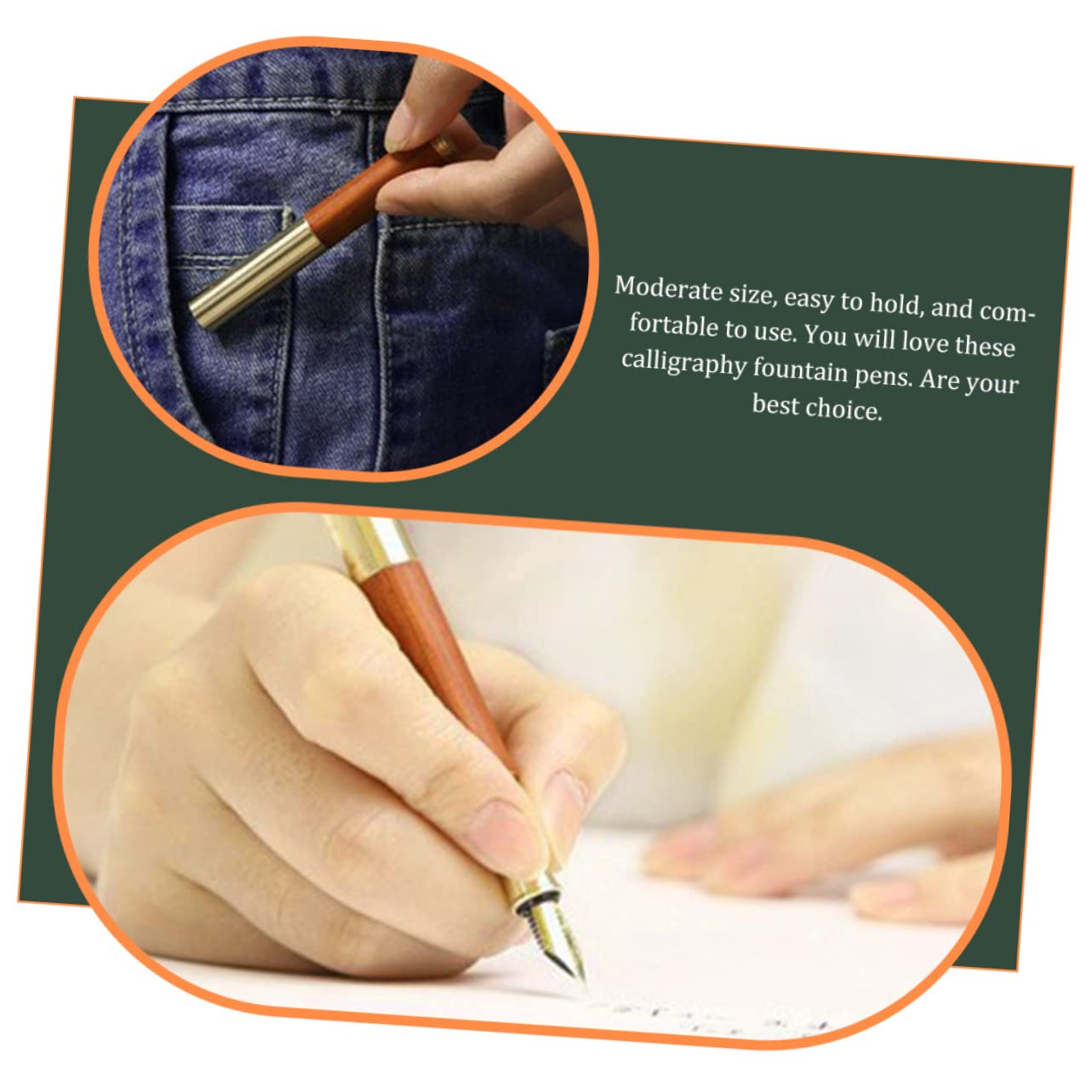 Lurrose 5stücke Vintage Füllfederhalter Tragbare Schreibfeder Für Kalligraphie Für Schüler Und Bürobedarf Design Leicht Und Handlich