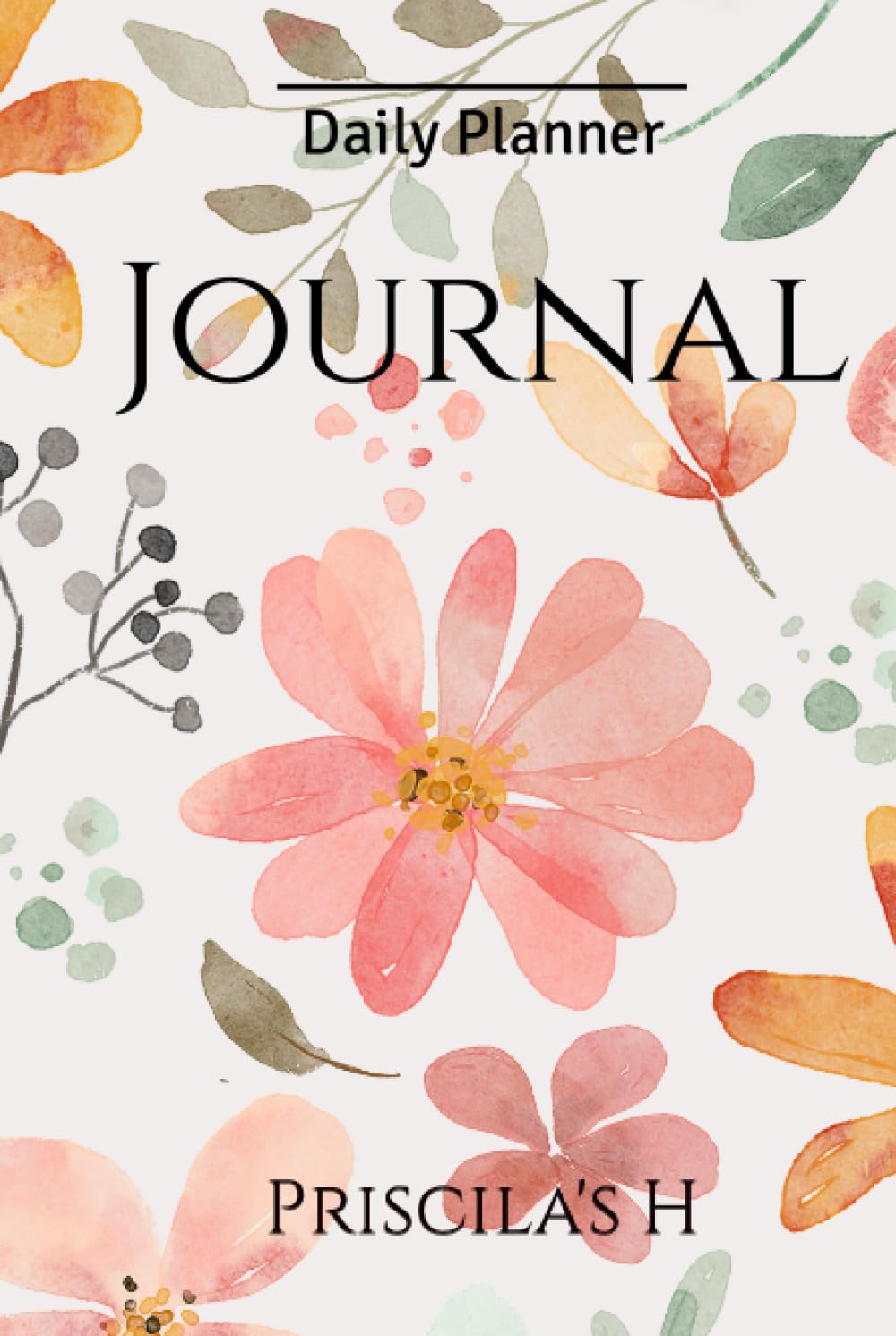 Daily Planner au motif floral au bureau ou à la maison, journal de 100 pages
