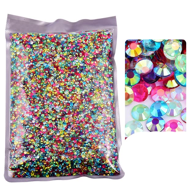Nuevo AB Jelly Resin Non Rhinestones en paquete a granel Nail Art para Nail Wedding-Colores mezclados, Mixedss6-30 50000pcs