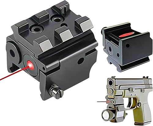 360 Tactical Mini vista láser de punto rojo compacto ajustable con riel desmontable de 0.787 in para pistola de aire, rifle, accesorios de caza,