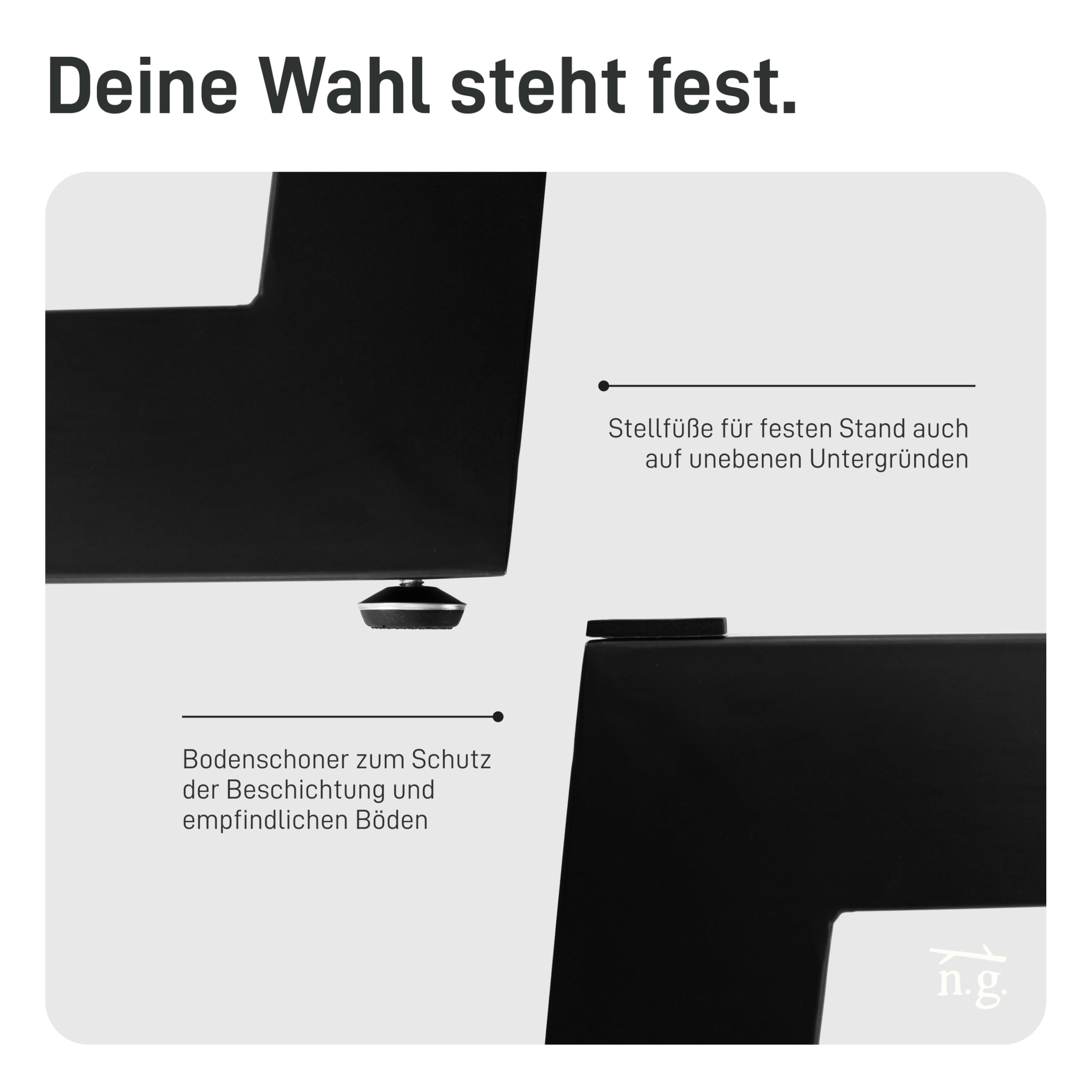 Natural Goods Berlin Sitzgruppe X-Form - DIY Bierzeltgarnitur 2X Tischbeine Metall Schwarz mit Bank - Picknicktisch Sitzgarnitur Outdoor - Tischkufen Bank mit Tisch - Stahl Tischfüße 138 cm x 70 cm