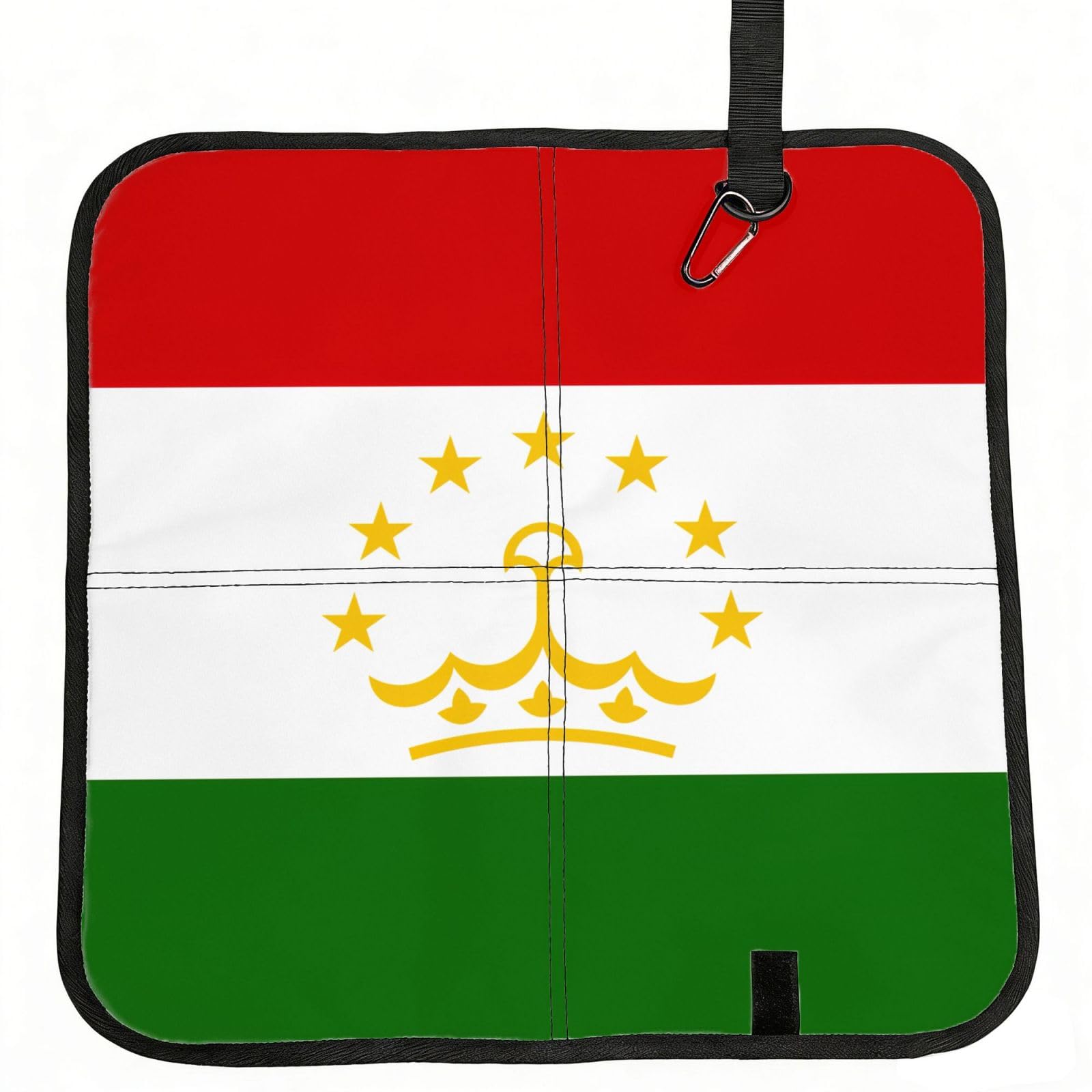 UVBDF Flag Of Tajikistan Print Outdoor Sitting Cushion Folding Seat Pad Compact Portable Picnic Bench Cushion Mat