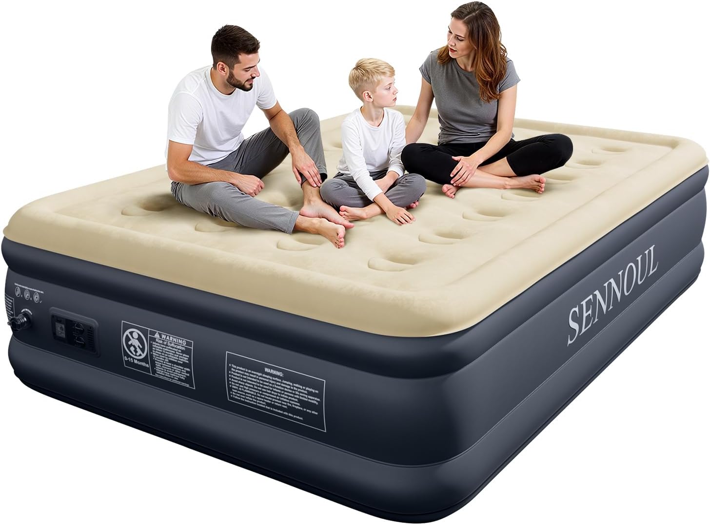 Air Mattress Full with Built in Pump,Upgraded Blow Up Bed Full Size,2 Mins Quick Self Inflatable/Deflation,18"/650lbs Max, Strong Support,No Leakage,No Odor,for Home,Guests,Camping,Travel 18" Full