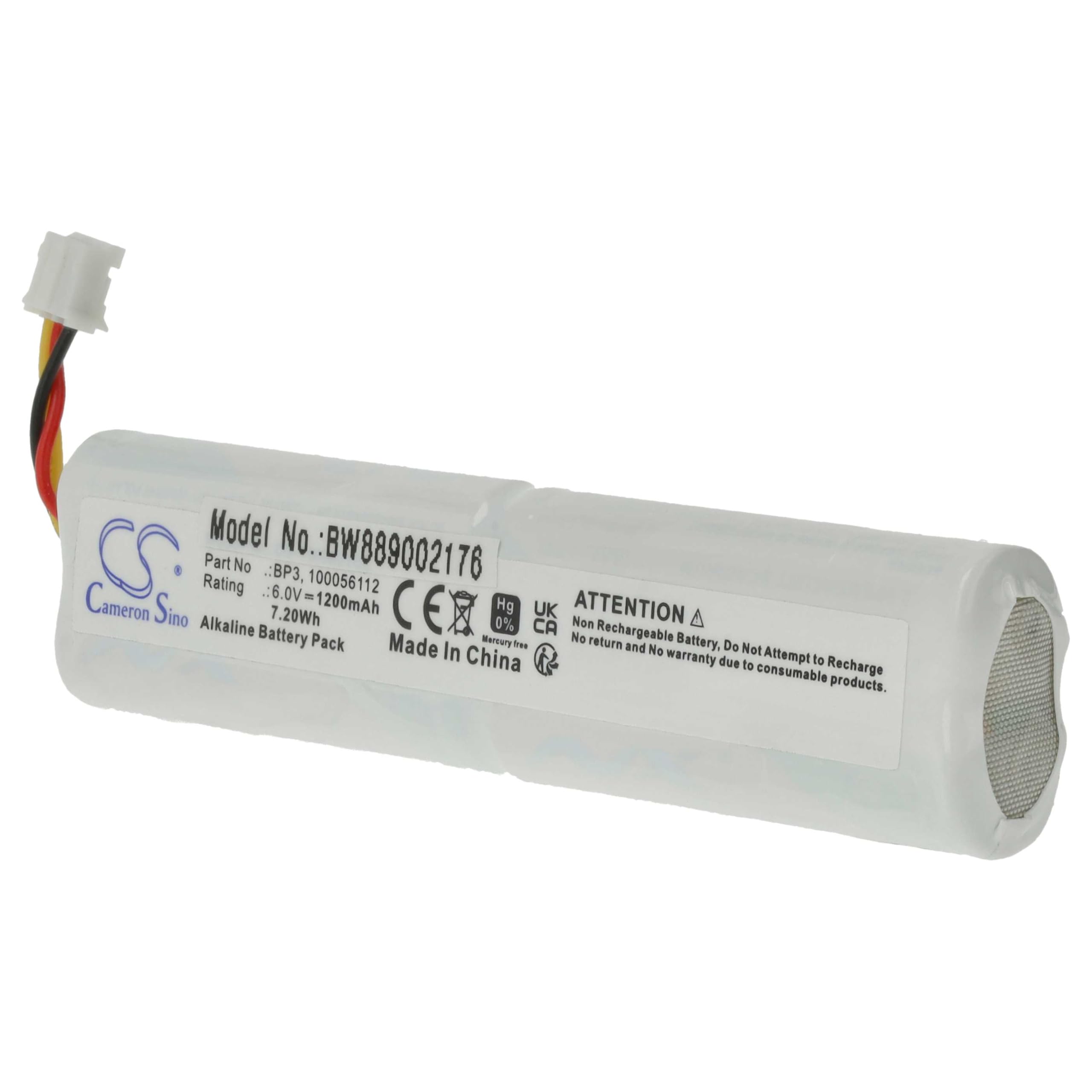 vhbw 5 x bateria kompatybilna z Telenot MS 221, MS 211, DSS2, AKG233, system alarmowy (1200 mAh, 6 V, alkaliczny)
