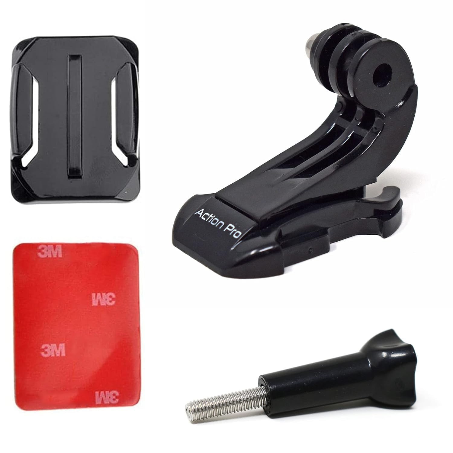 Action Pro 3M Adhesive Front Helmet Mount Kit Compatible with GoPro-13/12/11/10/9/8/7/6/5/4/3+/3/Insta 360 /SJCAM/Yi/4K Eken/AKASO and Other Action Cameras