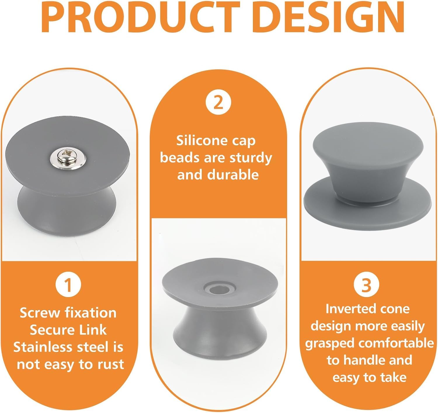 FunWorth 4Pcs Pan Lid Knob Replacement, Universal Pot Lid Cover Knob with Screwdriver - Image 4