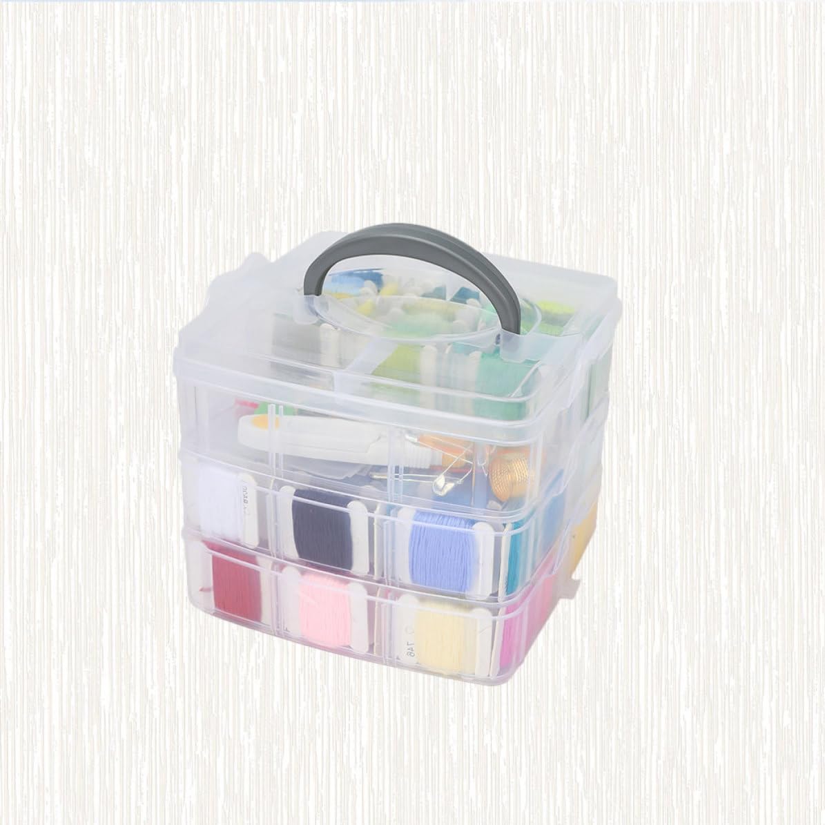 GLEAVI Kit Fili Ricamo per Donne e Ragazza, 150 Colori con Tavola | Set Strumenti per Cucito Fai da Te, Scatola di Conservazione Inclusa, per Casa e Pratica