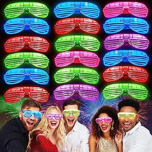 DISOK - Gafas Led Colores. Gafas Luces LED Neon para fiestas, despedidas, eventos, party, bodas, photocall. (30)
