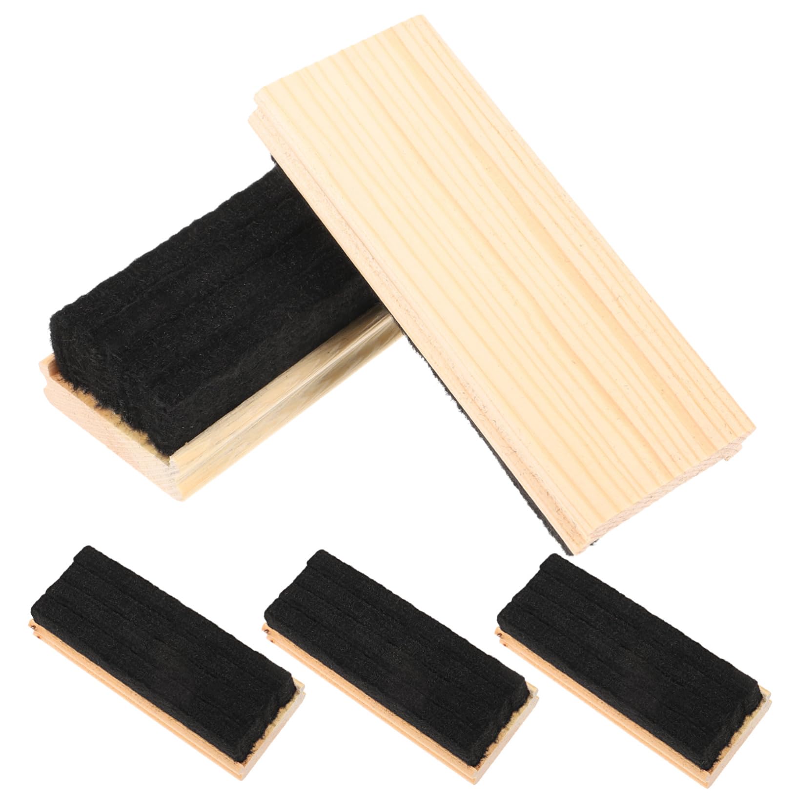 Amazon | FRCOLOR 5個ホコリの出ないウールフェルト 黒板消し 木製