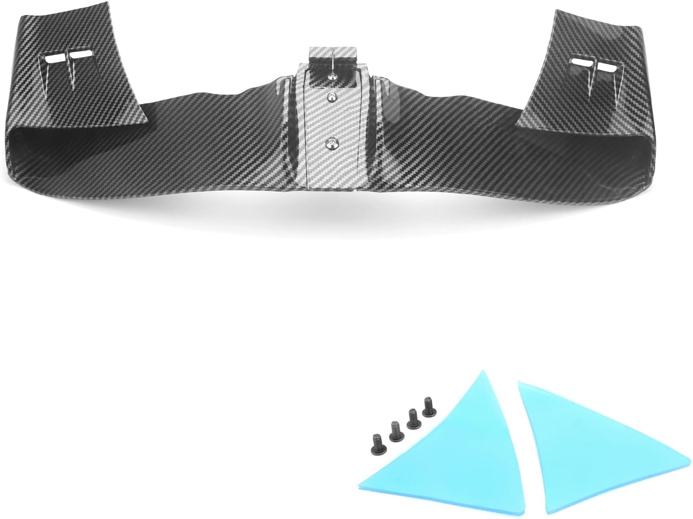 Motorcycle Front Fairing Winglets, Downforce Areo Carbon Fiber Upgrade for CFMOTO 675SS 675SR-R 675SR Mods Wind Fins Spoiler Lower Lips Performance Part for Track Racing (Carbon Fiber Texture)