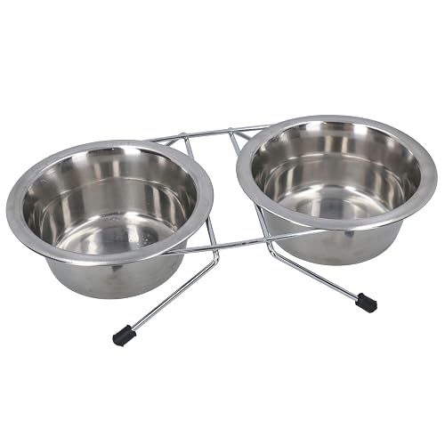 Cuenco pequeño de acero inoxidable apto para lavavajillas con doble comedor, Perro Accesorios
