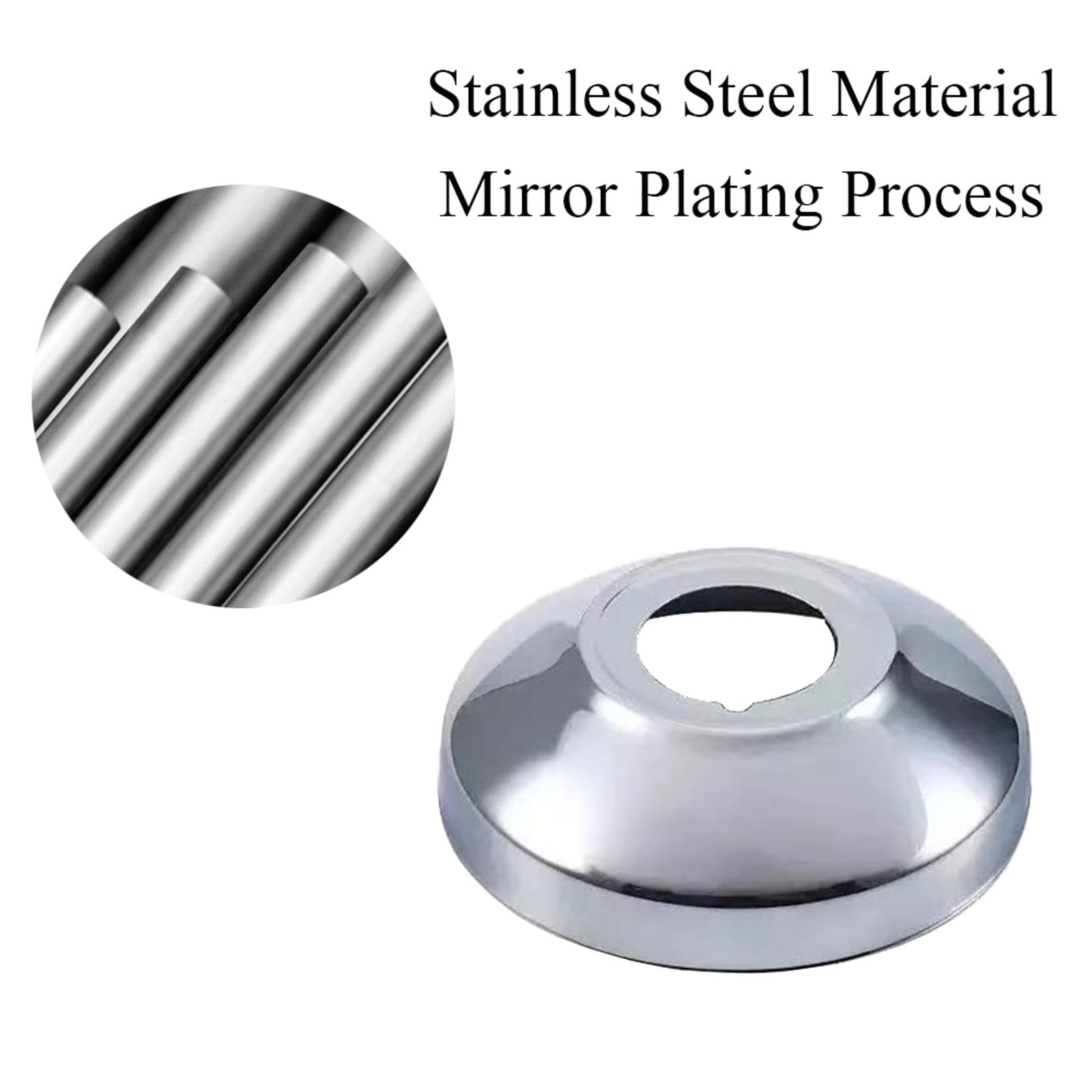 2 pezzi rosette in acciaio inox, piastre di copertura per rubinetti doccia, accessori decorativi per rubinetti, coperture flangia per lavelli e lavandini