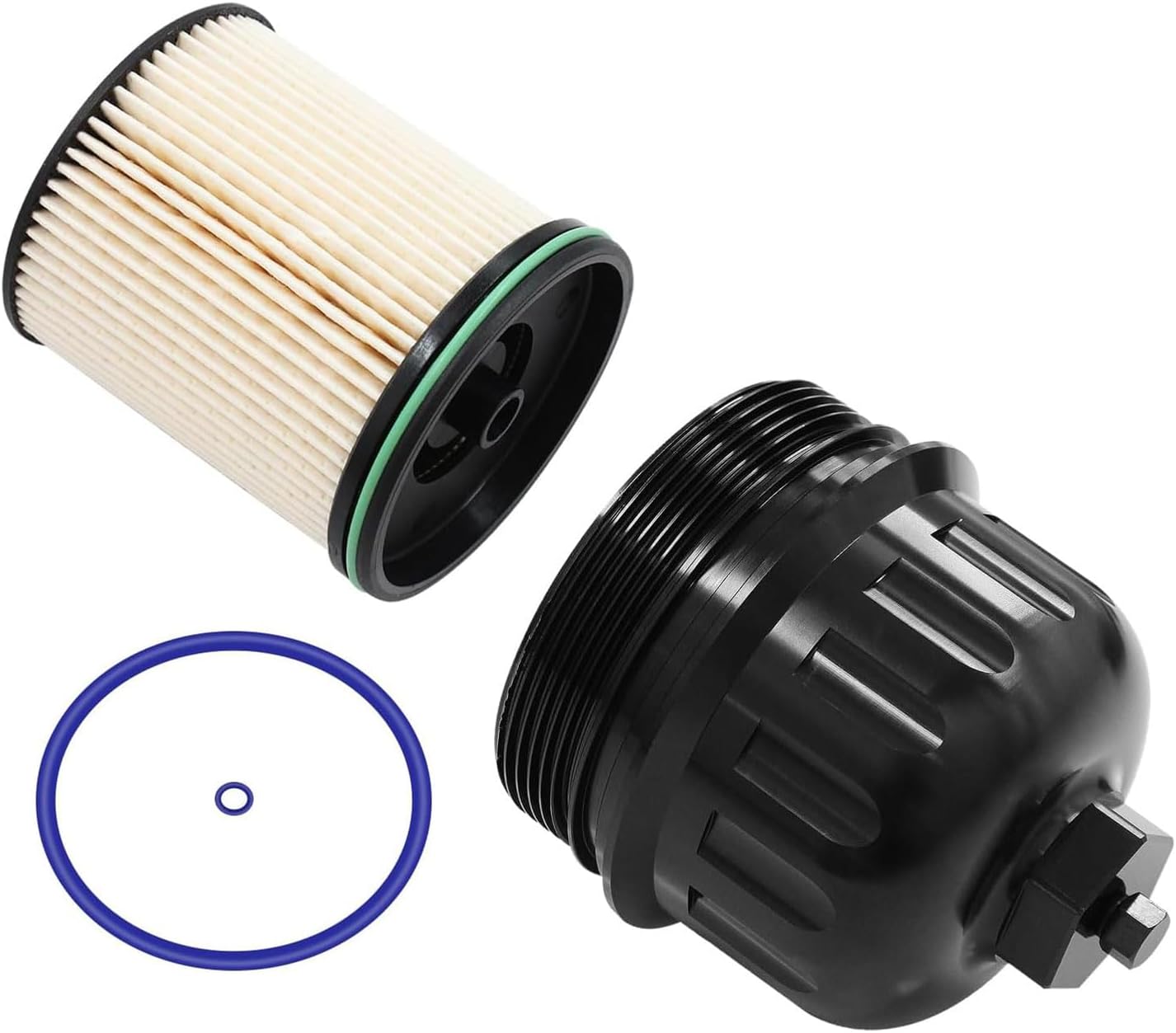 134001 Billet Fuel Filter Housing Cap Replacement for2017-2019 Chevy/GMC 6.6L L5P Duramax Diesel 2500HD 3500HD(with TP1015 fuel filter)