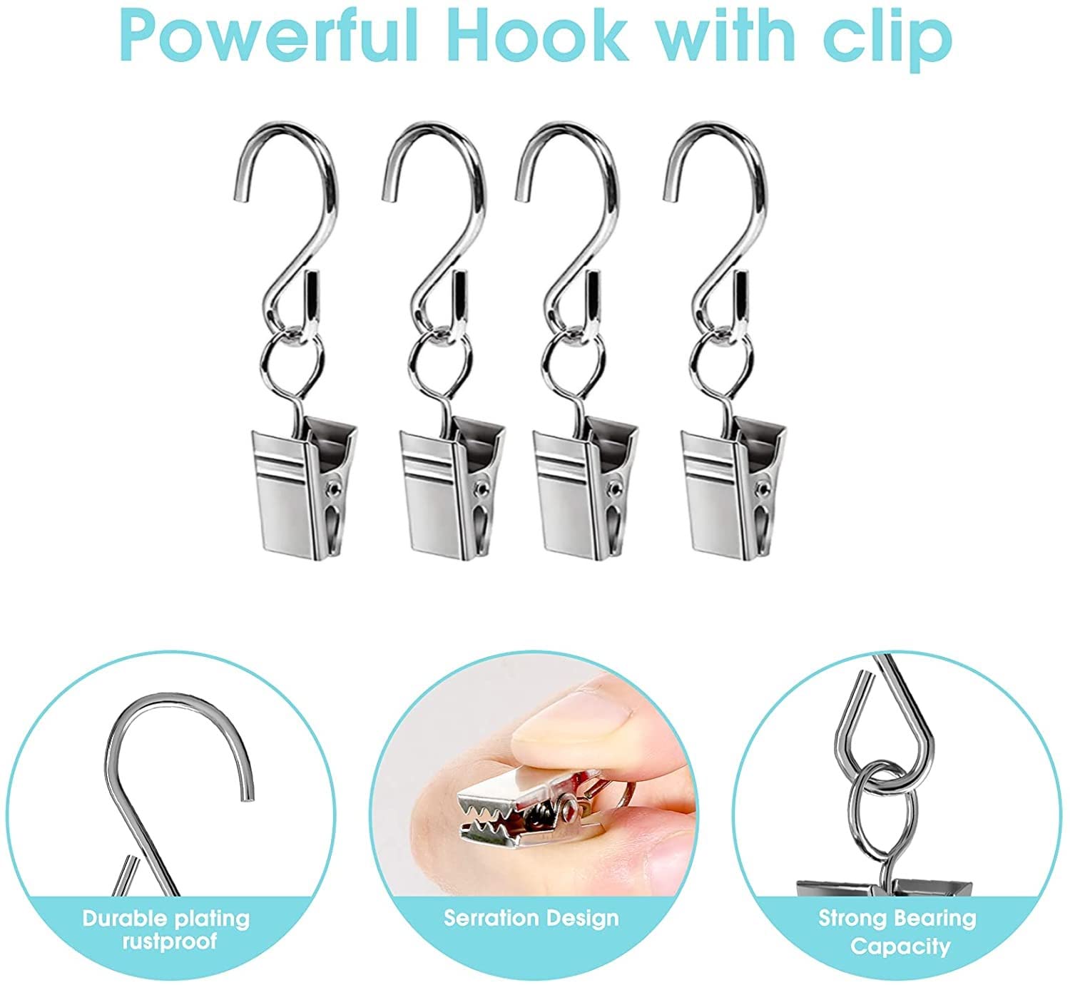 24 pièces Pince Attache Rideau, Clips de Rideau, Acier Inoxydable, Petits Clips de Rideau en métal avec Crochets | Leroy Merlin 24 pièces Pince Attache Rideau, Clips de Rideau, Acier Inoxydable, Petits Clips de Rideau en métal avec Crochets | Leroy Merlin