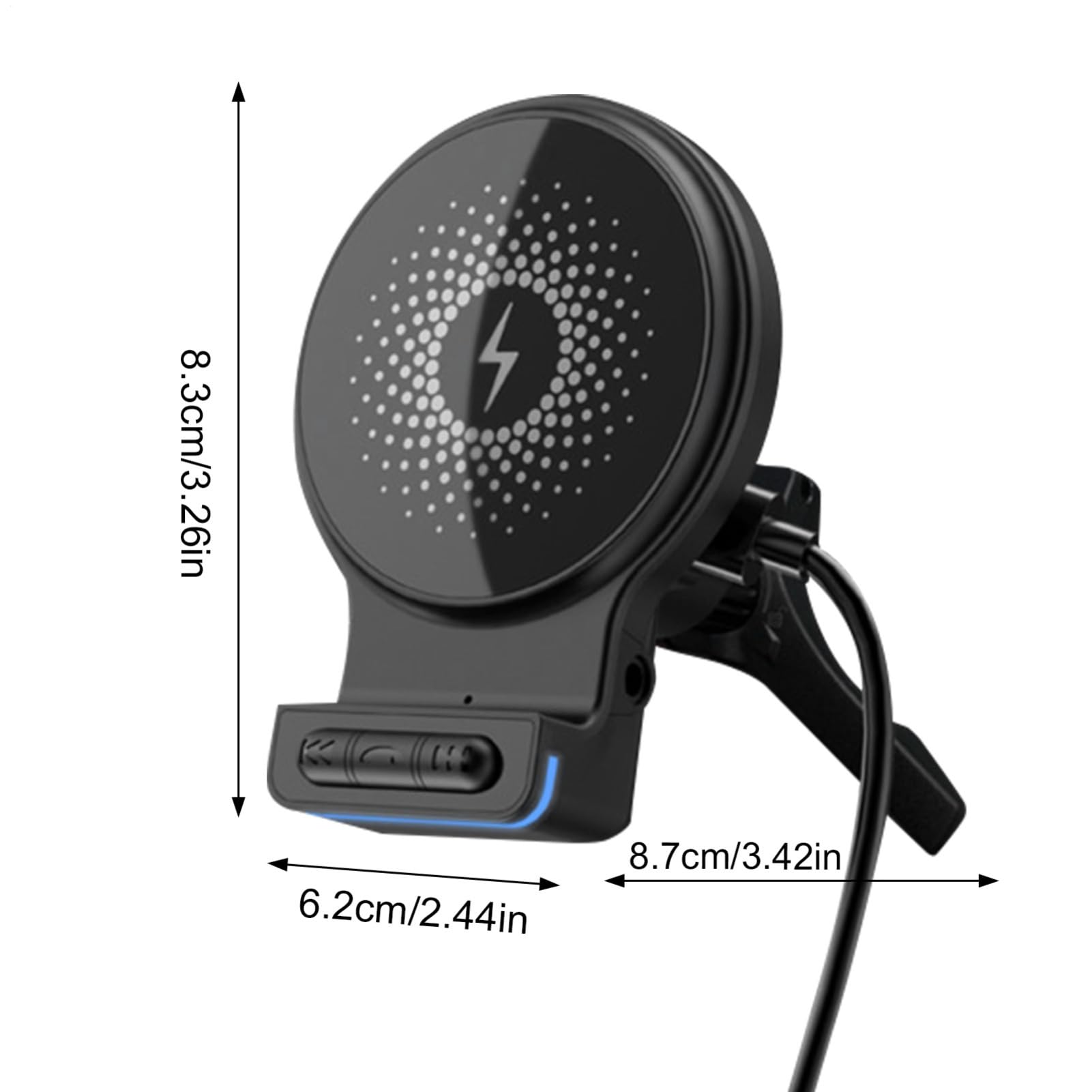Caricatore Wireless Auto Per Telefono 15W Carica Rapida Attacco Magnetico | 15W Supporto Telefono Con Caricabatterie Integrato Ingresso AUX per Veicolo Casa Ufficio Presa