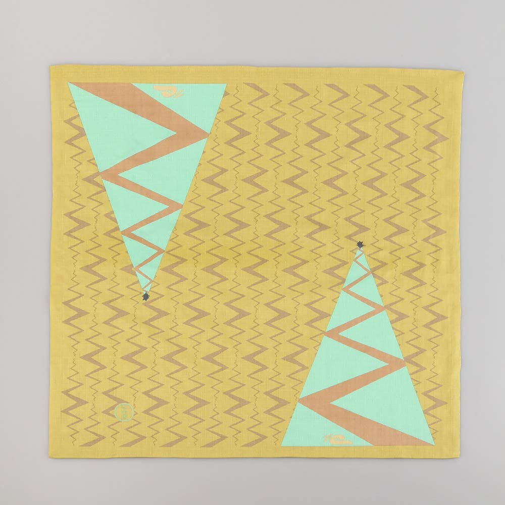 Furoshiki - Adorno tradicional japonés de tela de algodón para decoración de arte de montaña, Kioto, hecho a mano
