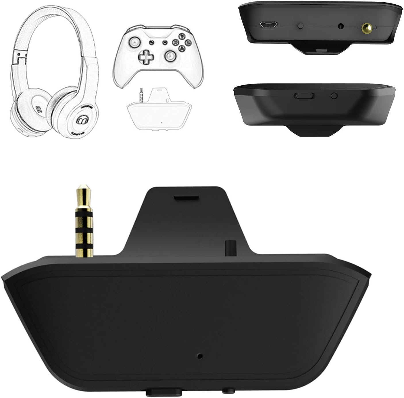 Uberwith Bluetooth Transmitter Dongle for Xbox Controllers - Stereo Audio Adapter Compatible with Wireless Headphones, Speakers, Airpods - Low Latency
