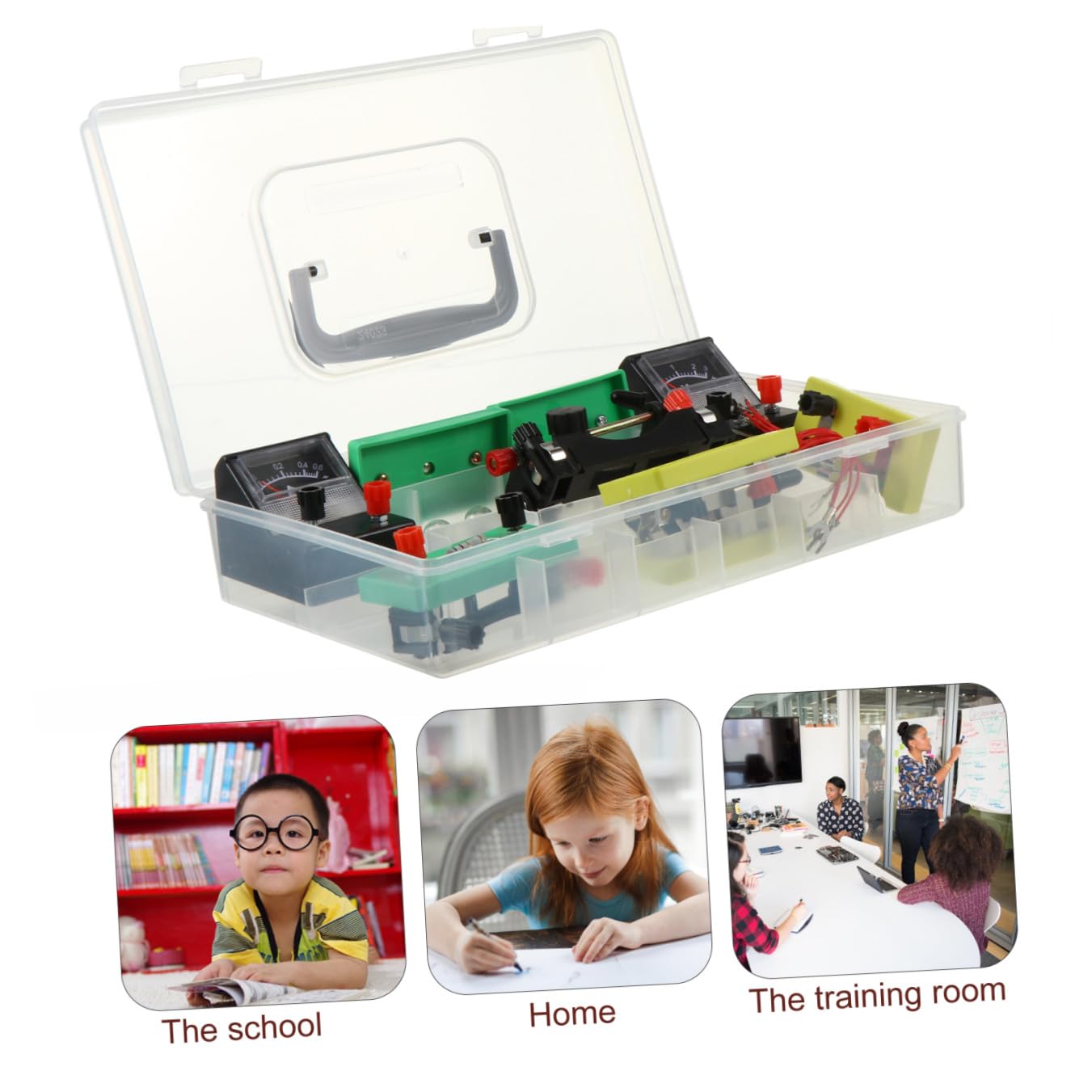 Kit di Esperimenti Elettrici in PVC per Studenti e Lezioni di Fisica | Materiale Pvc, Strumento Educativo per l'Apprendimento Base dell'Elettricità, Facile da Conservare