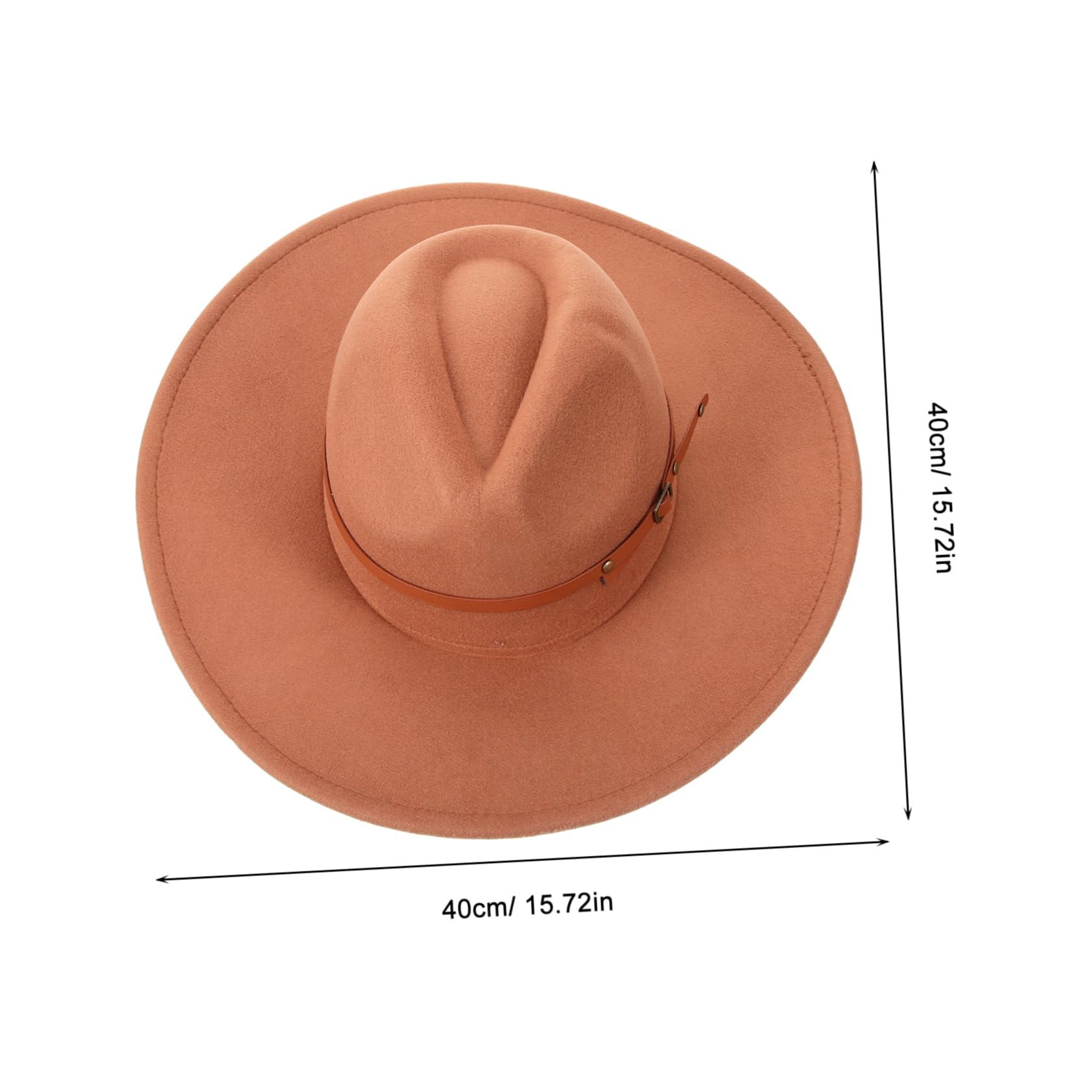 Didiseaon Women Supple Woolen Wide Brim Fedora Hat Outdoor Caps for Parties and Casual Wear Panama Style Hat Brown