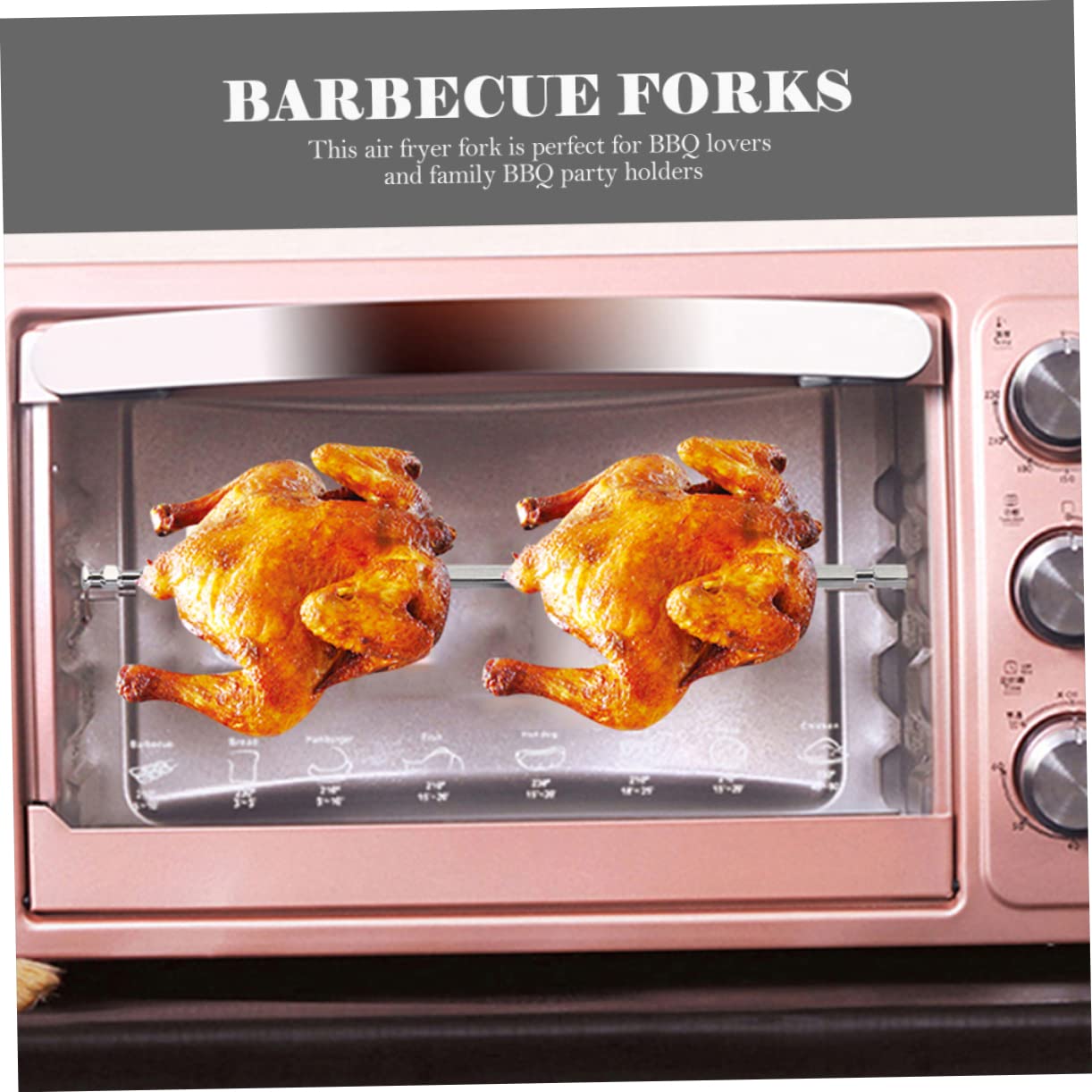 BESPORTBLE 3pezzi Forchette Bbq Inossidabile Per Fryer Facili Usare e Lavabili Lavastoviglie Per e