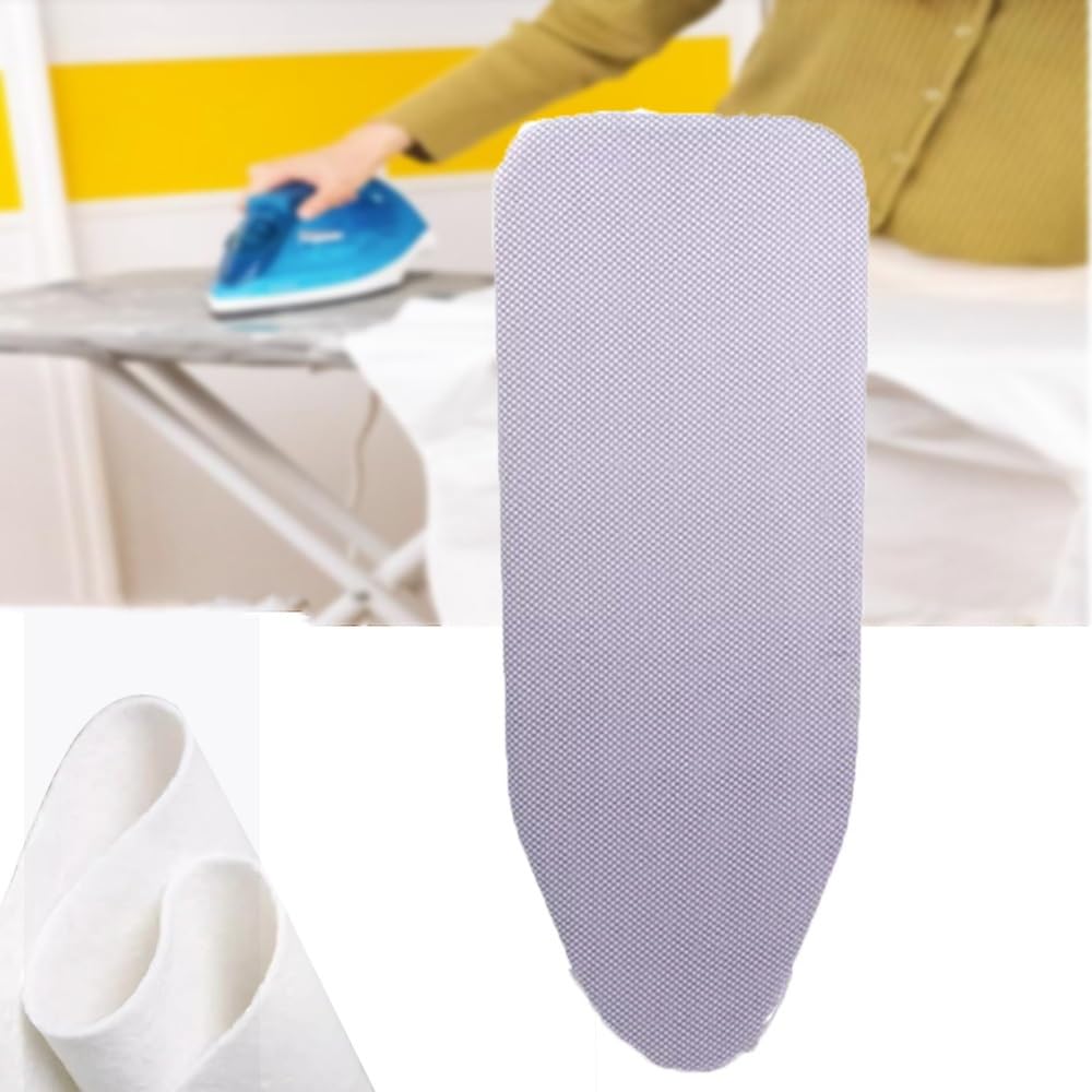 KFGISD, Replacement And Pad, With Padded, 12x36 Inch Ironing Board Cover, Iron Board Cover Adjustable ,Ironing Board Covers(Grey Grid)
