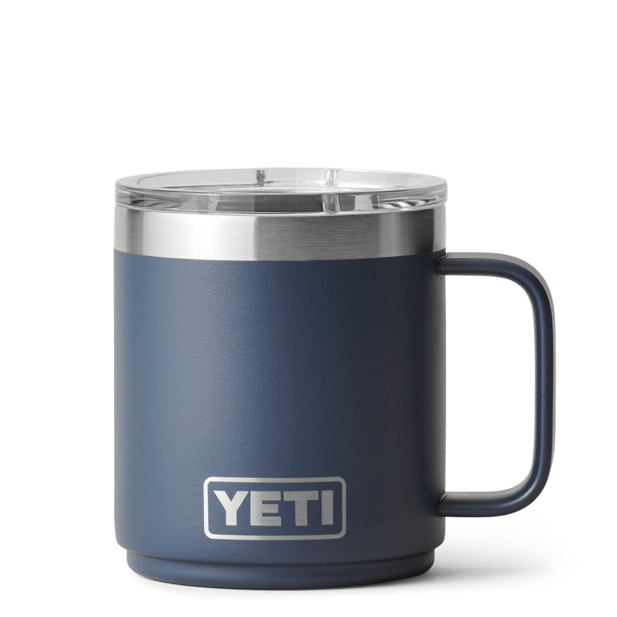 YETI Rambler Stackable Cup with Durasip Ceramic Lining, Vacuum Insulated Stainless Steel Cup with Magslider Lid, Navy, 10 oz (295 ml)