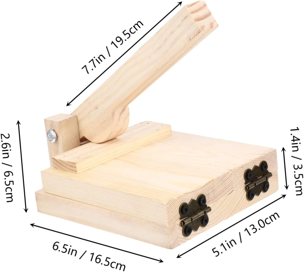 Kichvoe Creative Wooden Dumpling Wrapper Maker Dough Presser Household Kitchen Tool Smooth Surface Easy Clean Manual Dough Pressing Mold for Home and Restaurant Use