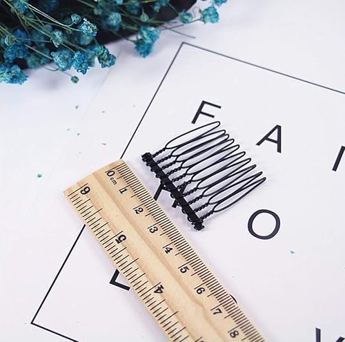 Miniatura 2 de 10 dientes de metal negro pinzas para el pelo mágico pasadores laterales alambre torsión moño abrazadera invisible Bang peine 10 unids