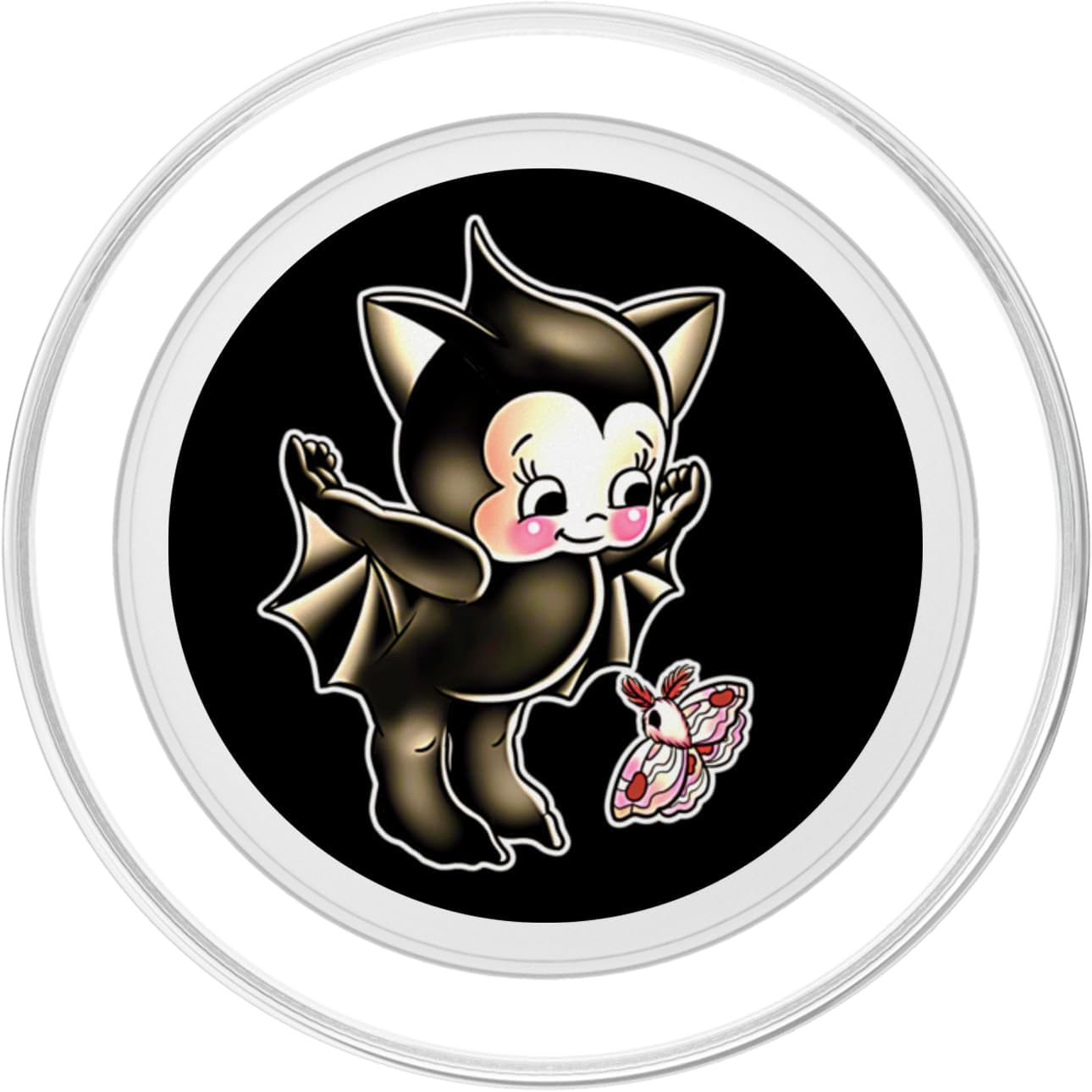 Vampire Bat Kewpie Baby x Moth Halloween PopSockets PopGrip for MagSafe