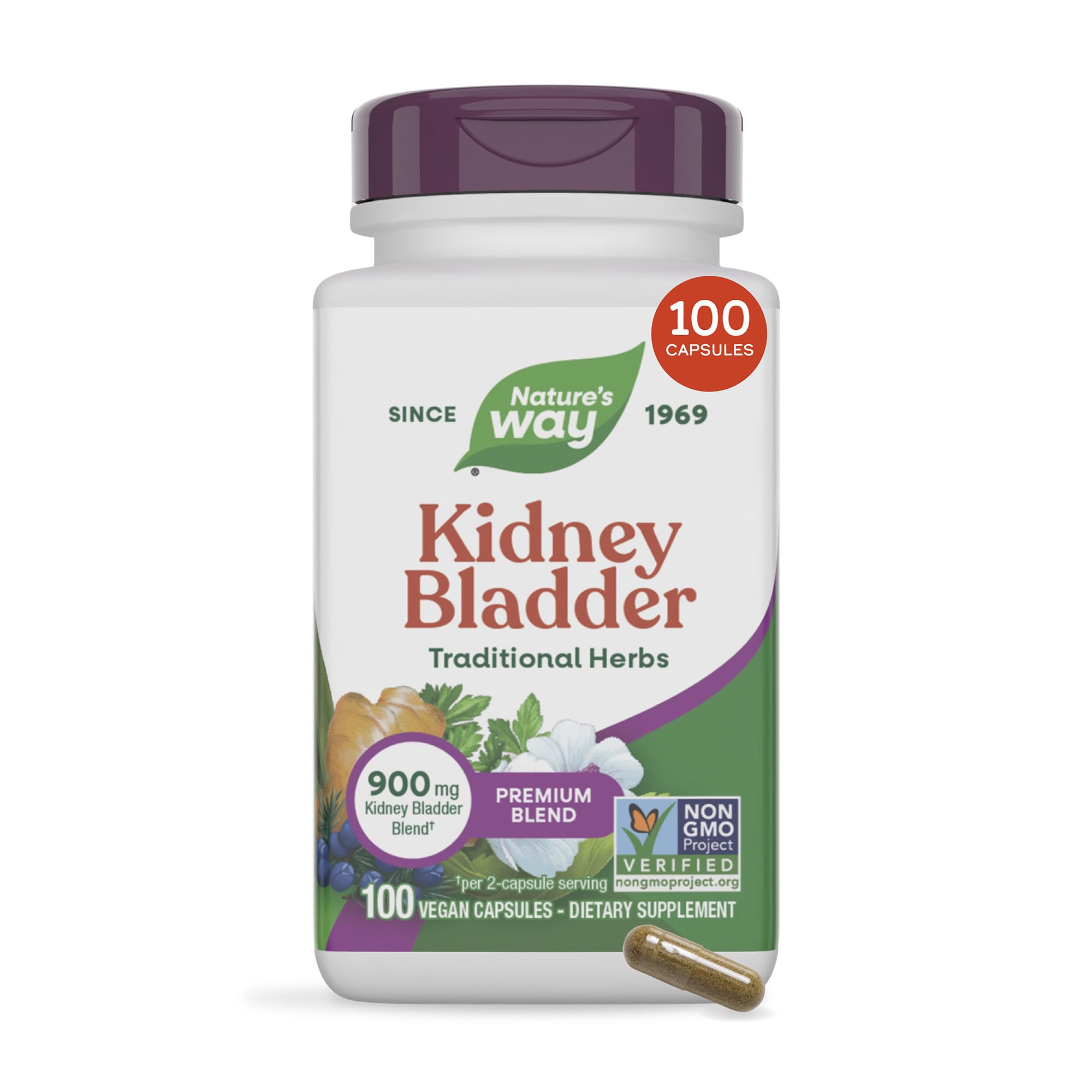 Nature's Way Kidney Bladder Premium Blend, 900 mg per Serving, 100 ct 100 Count (Pack of 1)