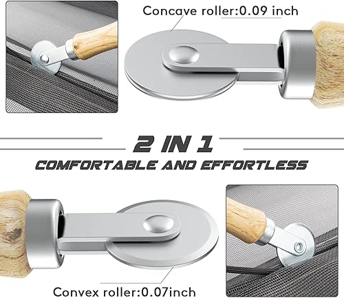 Miniatura 2 de Kit de reparación de pantalla herramienta de rodillo de pantalla con gancho de extracción de rodamientos y estrías y ranura de retención (25 pies)