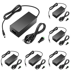 SHNITPWR 24V Power Supply 3A 72W AC DC Adapter 6-Pack 100 240V AC to DC 24 Volt 3amp