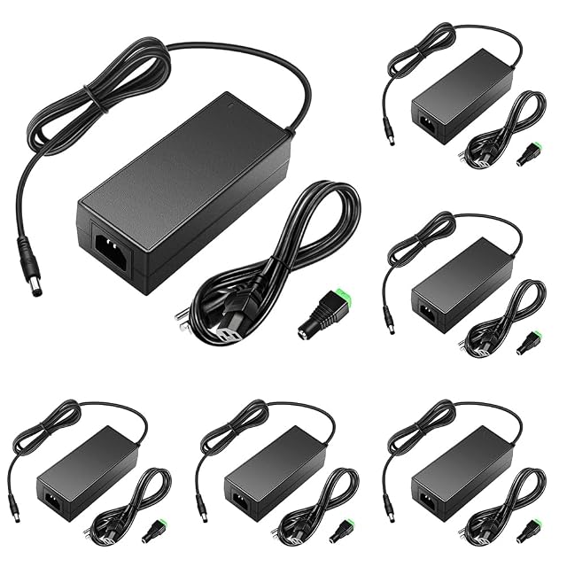 SHNITPWR 24V Power Supply 3A 72W AC DC Adapter 6-Pack 100 240V AC to DC 24 Volt 3amp