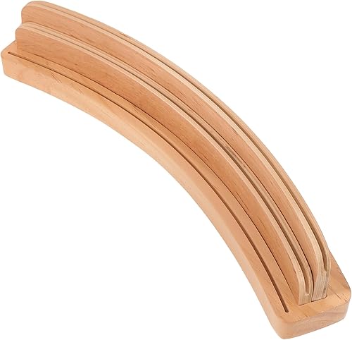 GANAZONO Portatarjetas de madera para naipes Organizador de tarjetas de madera curvada Portatarjetas Accesorios para juegos de cartas, soporte de
