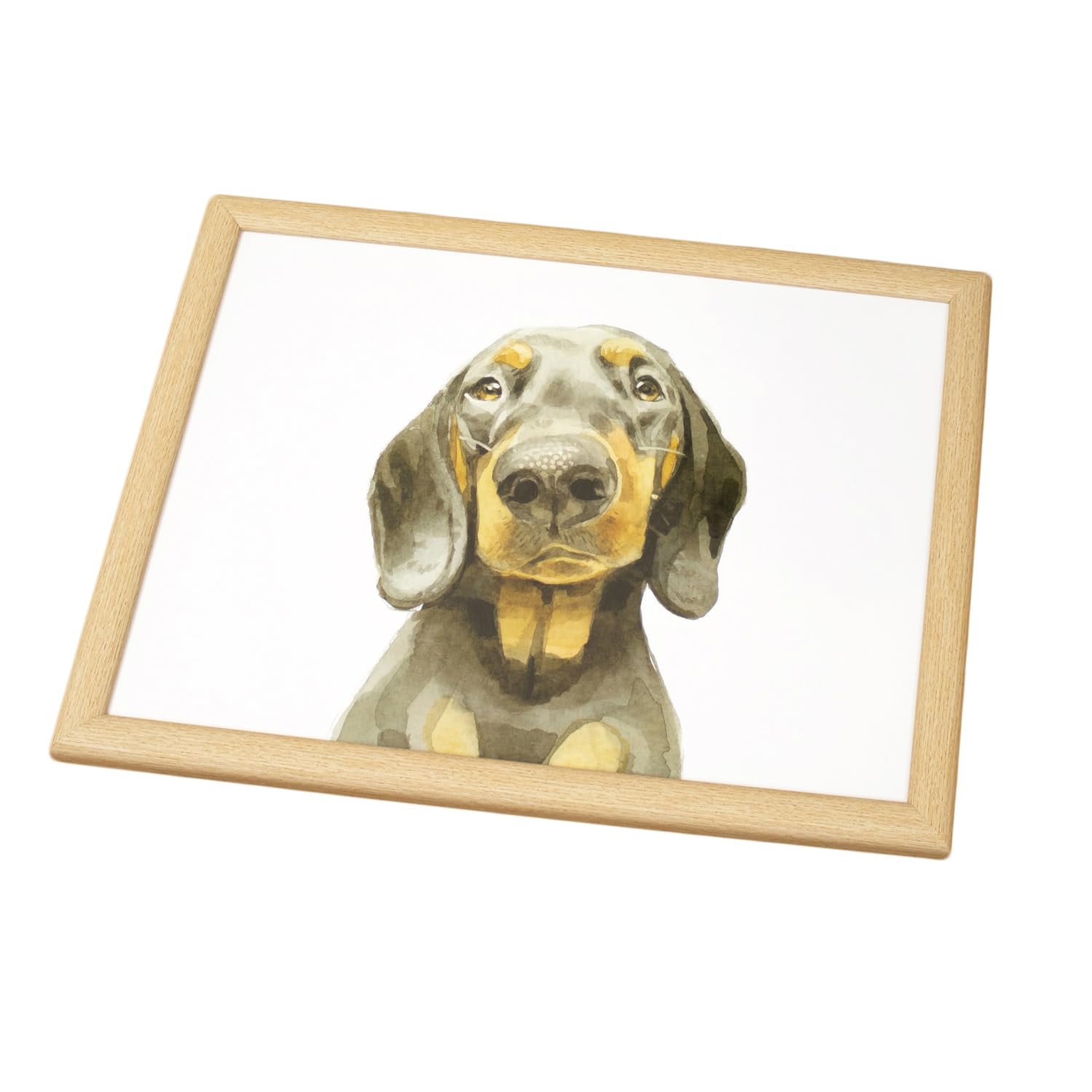 Dachshund Face Lap Tray 44x34cm Cushioned Lifelike Sausage Dog Pet Art Serving Bean Bag