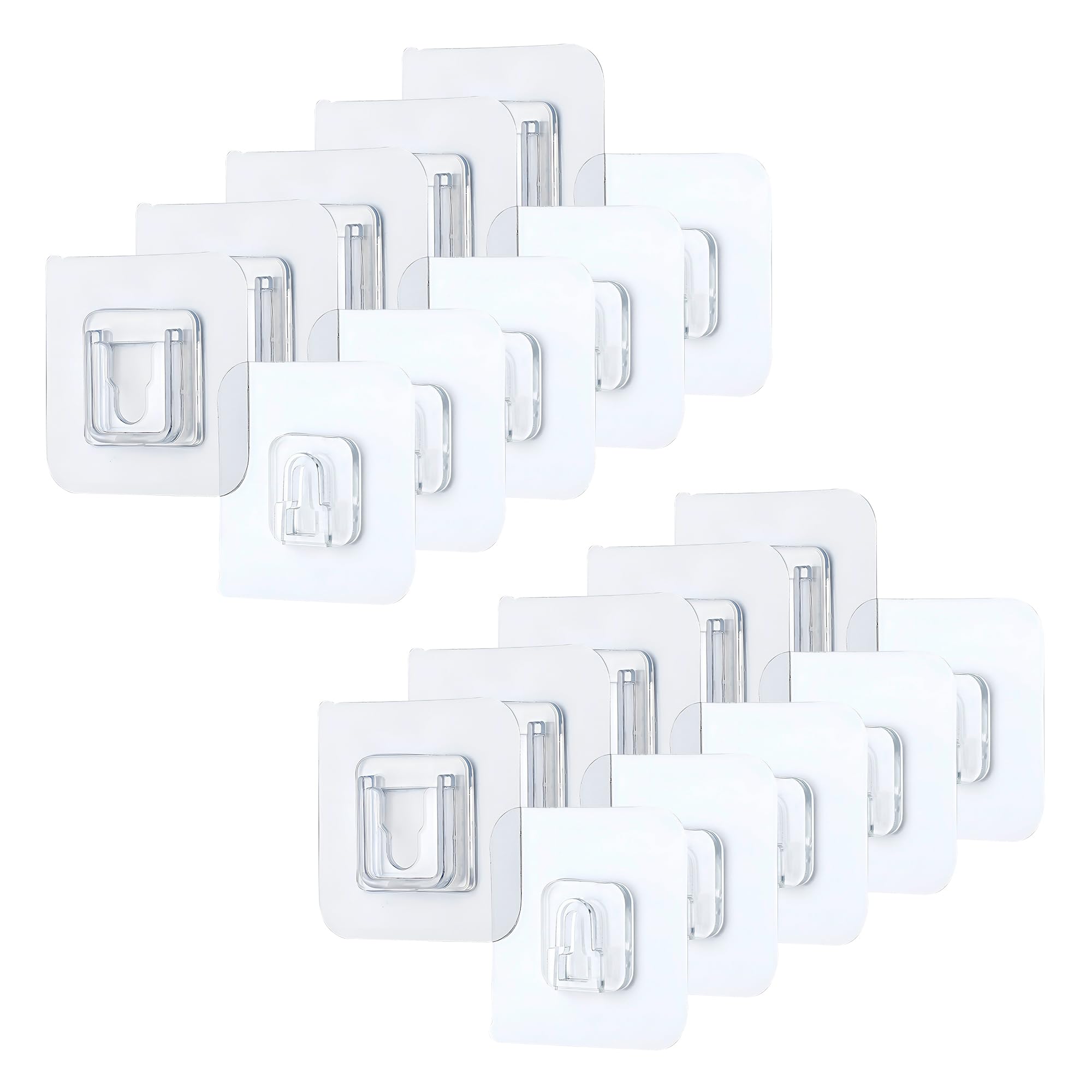 UTENSILIFY Ganchos Adhesivos para Pared,10 Pares de Cuelga Facil,Cuelga Cuadros sin Clavos,Ganchos Adhesivos Doble Cara,Colgadores Adhesivos Para Todo Tipo de Cosas,Enganches pared,Adhesivo pared