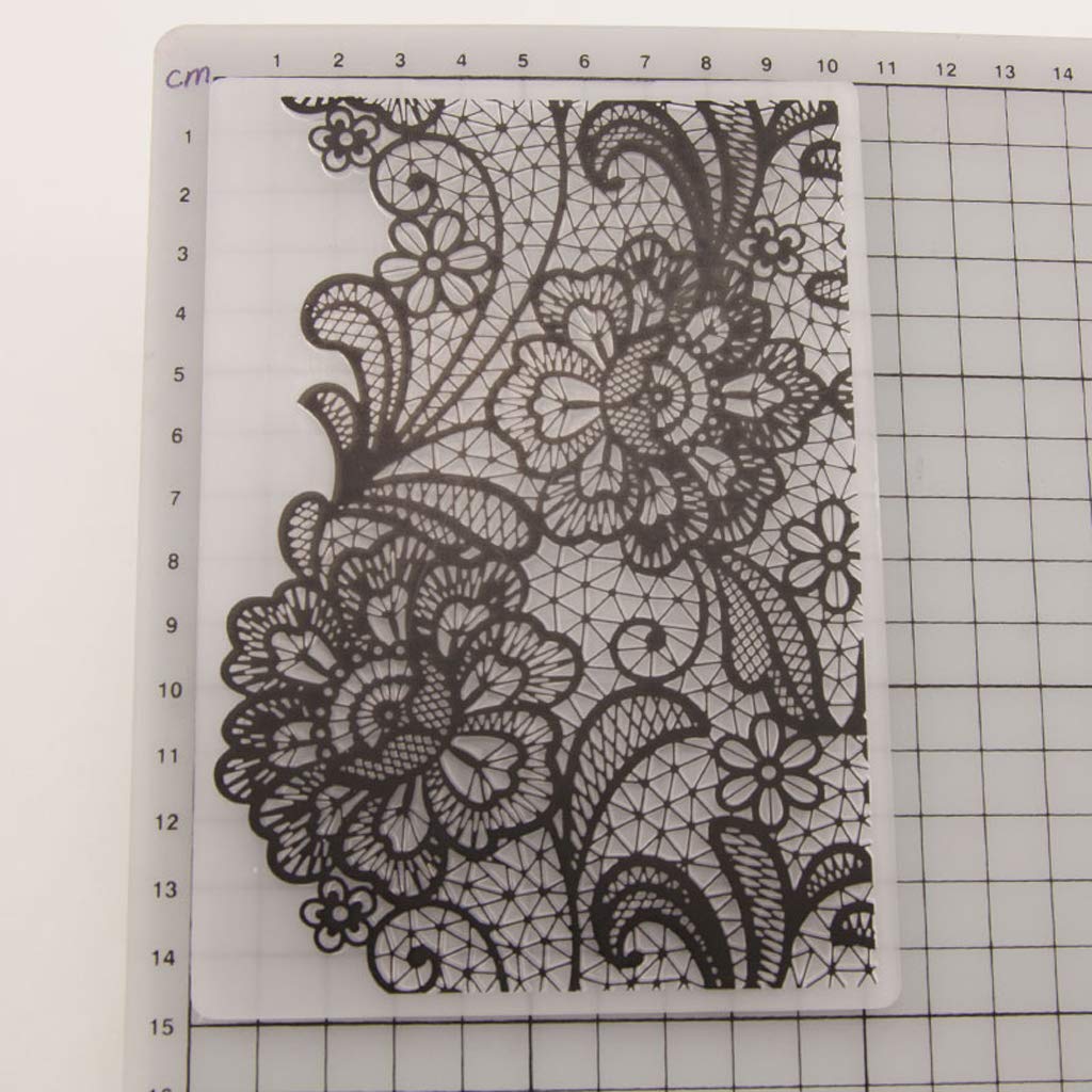 BUZHI Plastic Embossing Folder Stencils Template Molds DIY Scrapbooking Paper Photo Album Card Decoration Flower Net