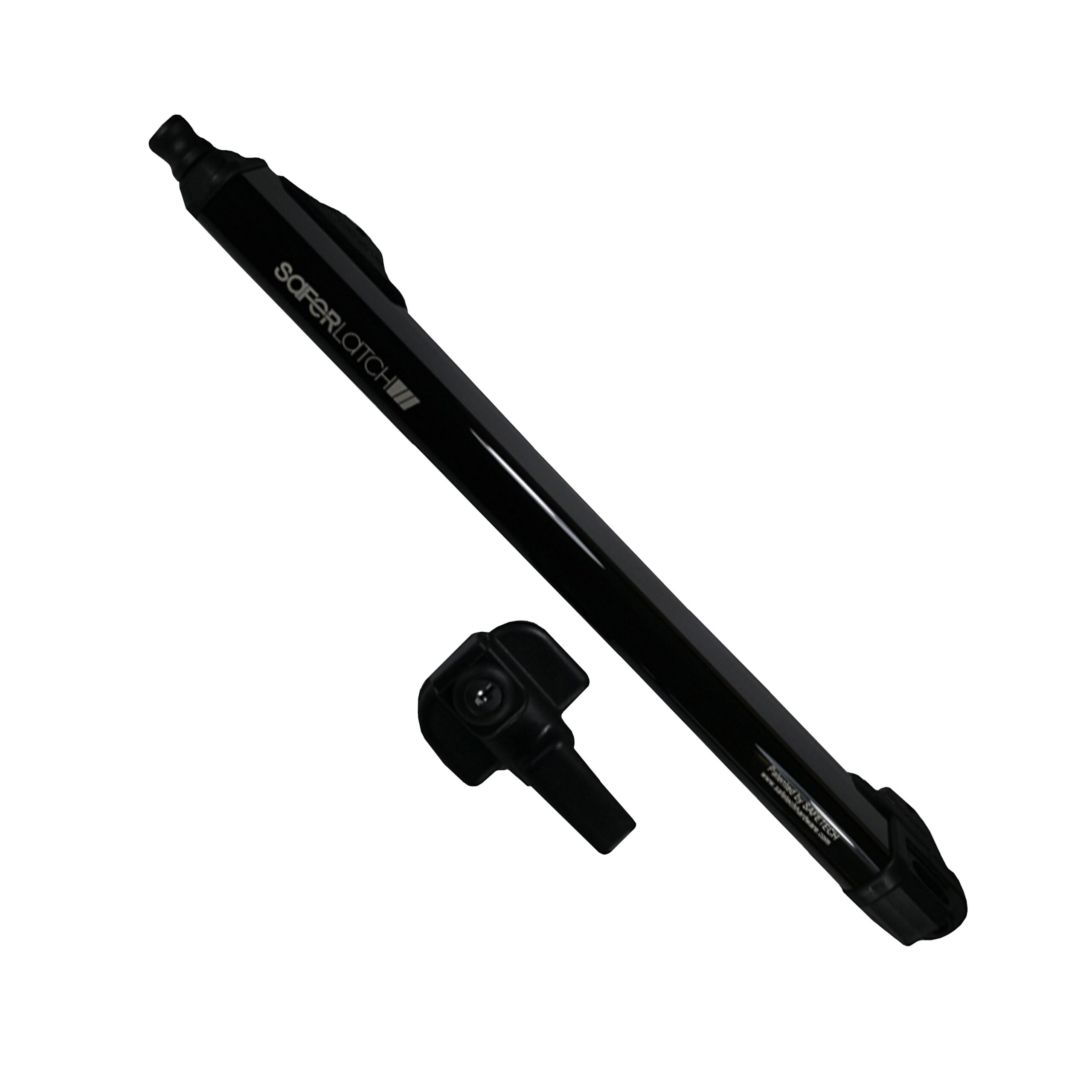 Safetech Hardware Pestillo magnético para puerta con mecanismo de autobloqueo, cerradura de seguridad infantil con llave para valla de piscina hecho para cualquier marco de puerta cuadrada y poste (SL