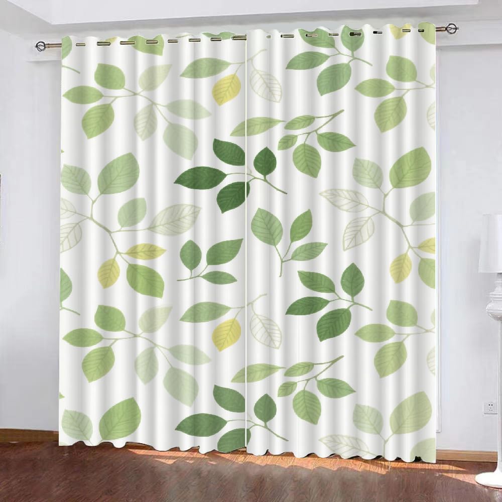 Tenture L 117 x H 138cm au design de feuilles élégantes