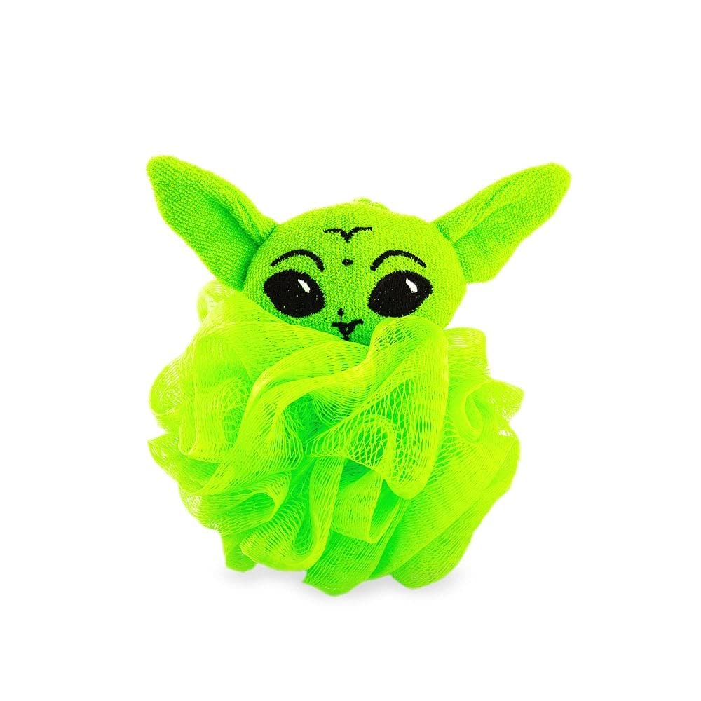 MAD Beauty Disney Mandalorian The Child Shower Puff, Soft Lathering for Shower & Bath, Relax & Unwind, Self-Care Nighttime Routine, Great Gift