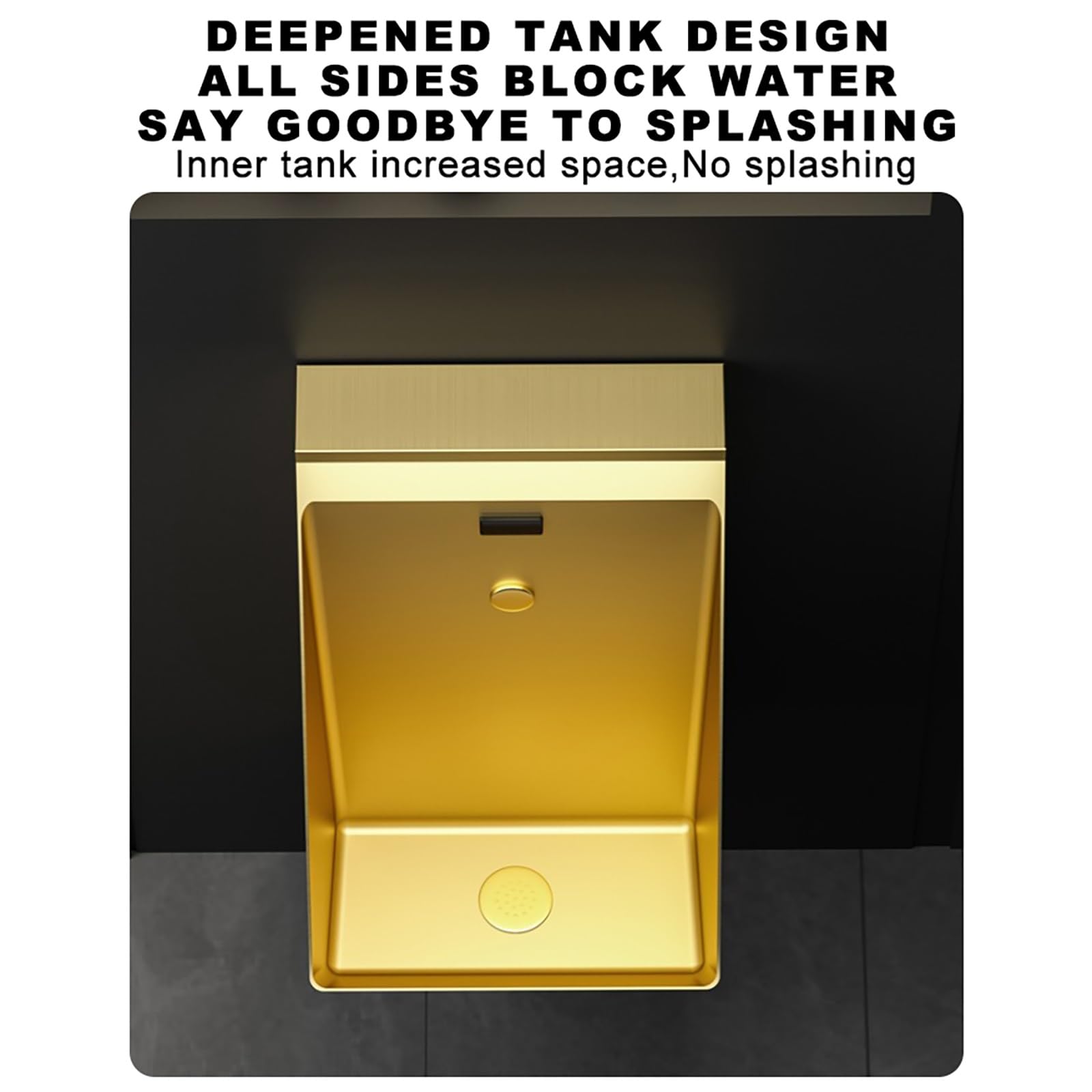 Urinario con sensor comercial, de acero inoxidable, montado en la pared para hombres, sistema inteligente de descarga automática, adecuado para baño, hotel, tienda y uso doméstico