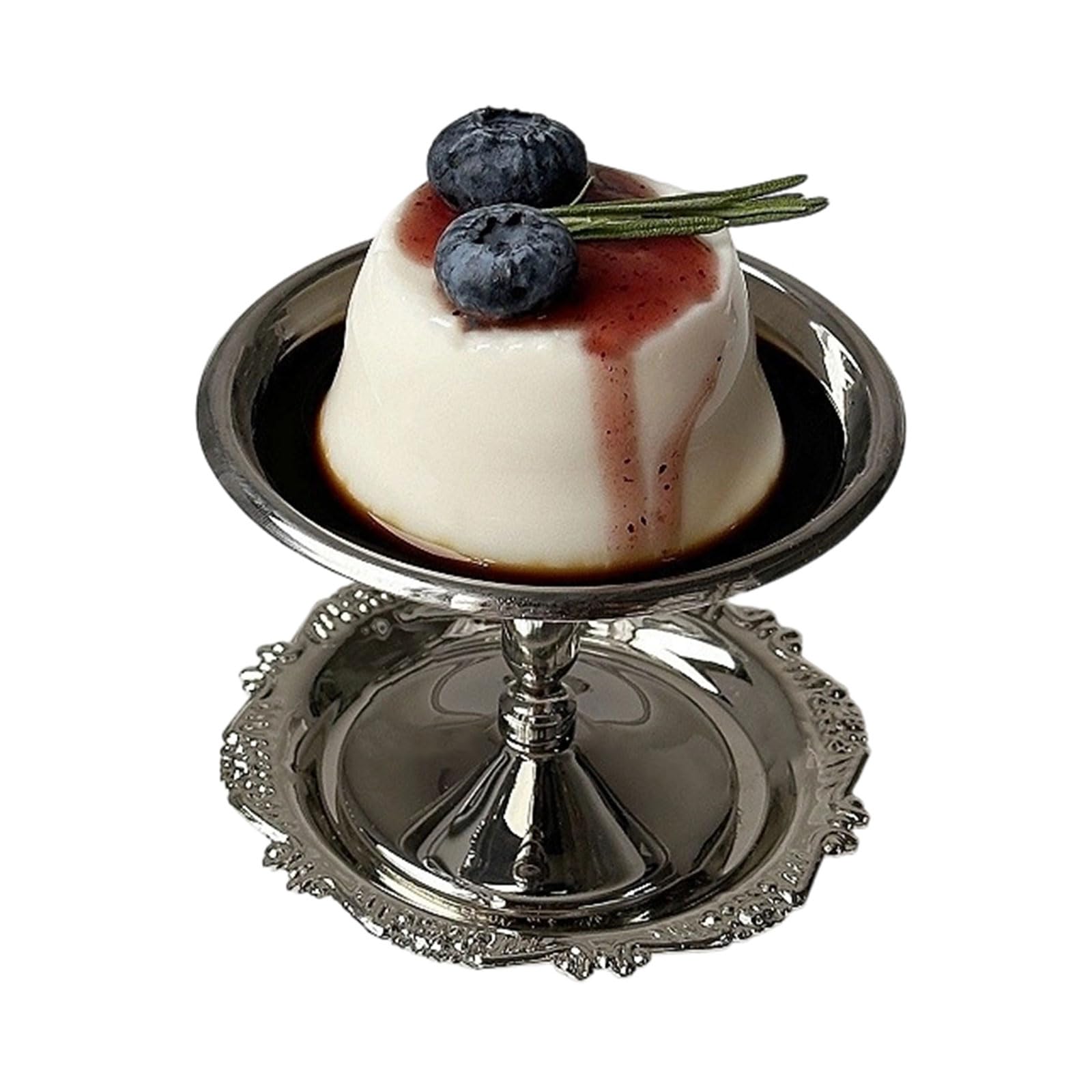 jiingekk Multipurpose Stainless Steel Goblet Suitable for Dessert Salads and Drink High Foot Styles Serving Cup Outdoor Activity