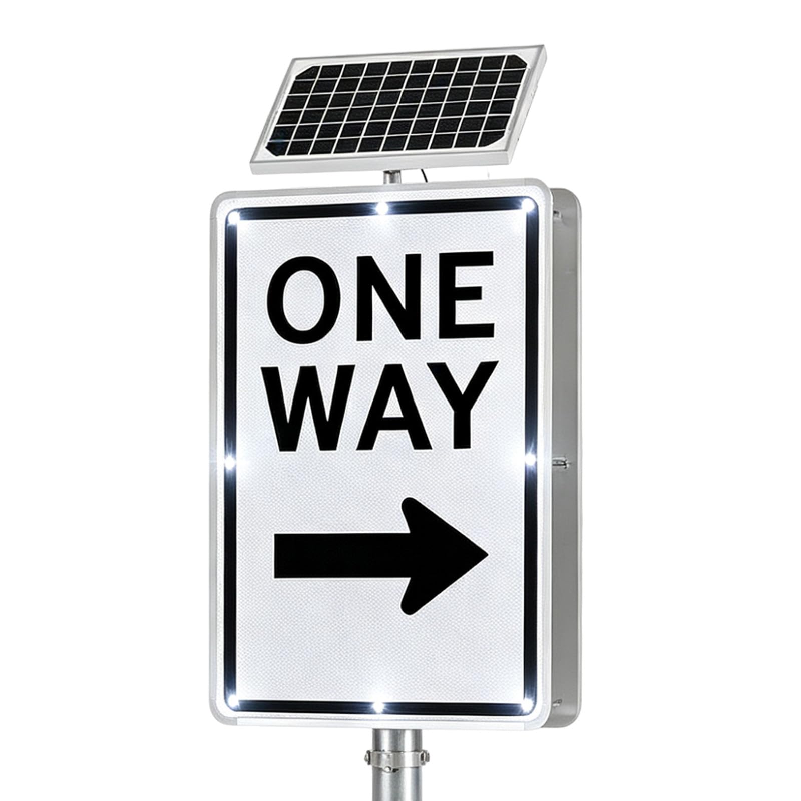 Señal de tráfico de sentido único con flecha indicadora RightArrow | Señal reflectante de aluminio de 45 x 60 cm, resistente a la corrosión, con orificios preperforados a prueba de intemperie