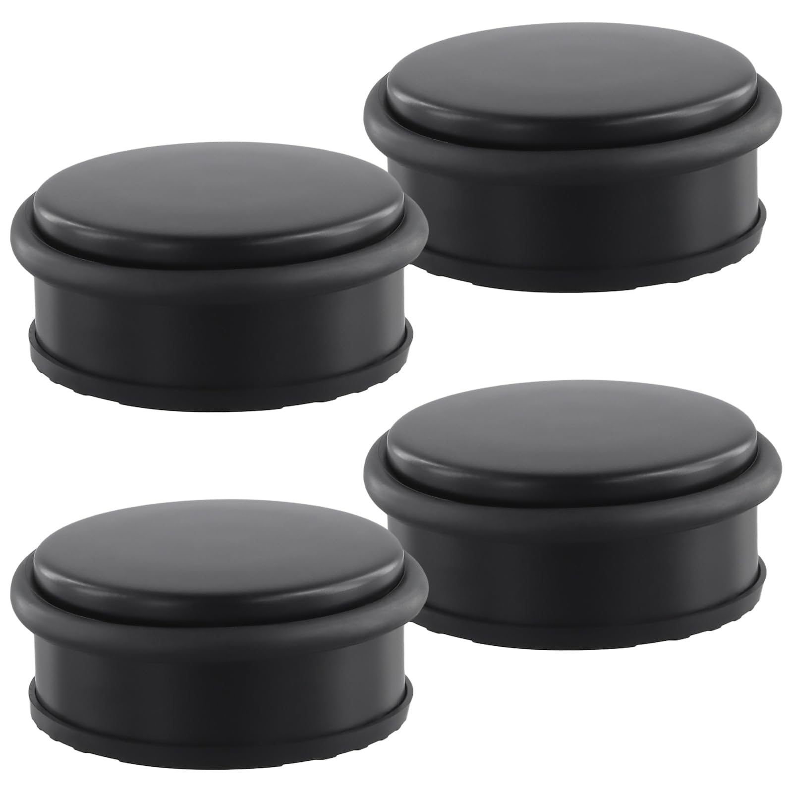 Butées de porte rondes ZOENHOU en acier inoxydable au design minimaliste noir
