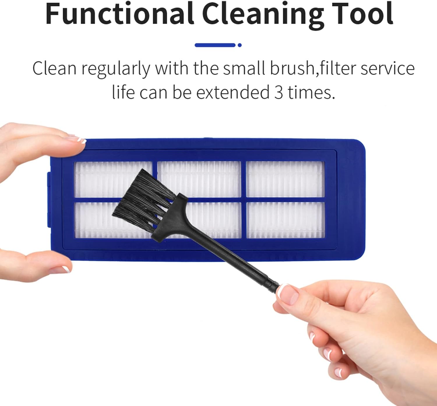Side Brush Filter Kit Compatible with Eufy RoboVac 11s Max, 15C Max, 30C, G10, G30 X8 Hybrid Robot Vacuum Cleaner Replacement Parts