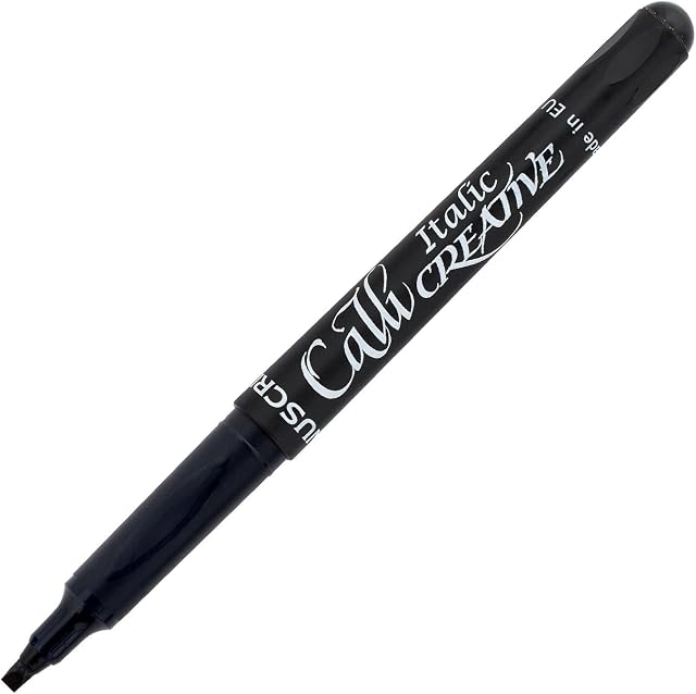 Manuscript Pen Manuscript Callicreative Brownad Tip Marker Medium Black, Acrylic, Multicolour, 1.37x14.47x1.65 cm