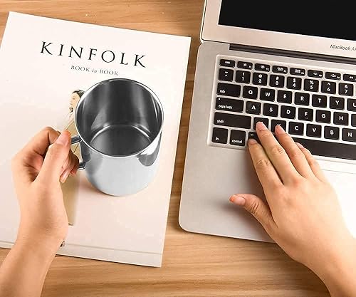 Miniatura 6 de IMEEA 7.5oz7.4 fl oz tazas de té de camping tazas de té de doble pared de acero inoxidable 13.5oz13.5 fl oz tazas de café