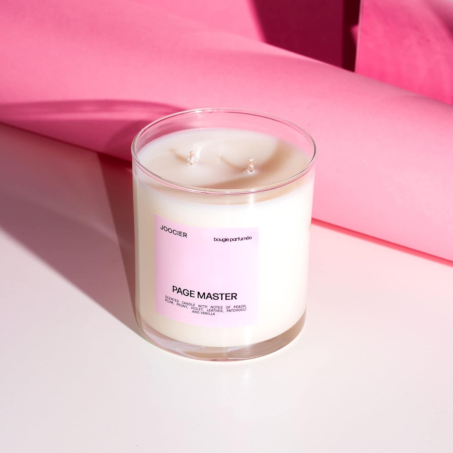 | Page Master Candle- Violet, Leather, Patchouli | Bibliotheque Fragrance Inspired Candle 10 oz 70+ Hour Burn time Double Wick Luxury Home Fragrance Scented Candle Home décor Non Toxic