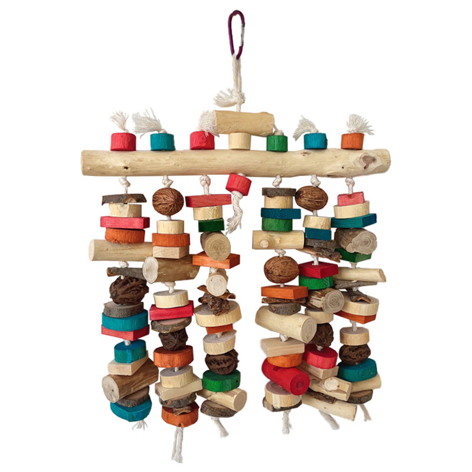PANGBOER Jouet à mâcher pour oiseaux de compagnie - Bloc naturel coloré pour calopsittes conures cacatoès - Grincement des dents - Parfait pour cage - Jouet pour perroquets pour perruches, calopsittes